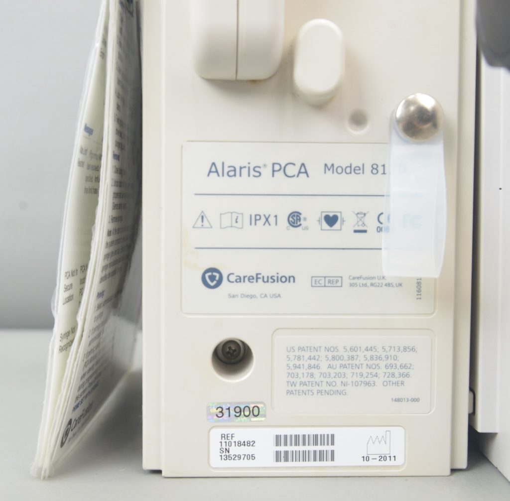 CareFusion Alaris PC Guardrails 8015 Infusion Pump Control Unit REF 12273911 with Alaris PCA