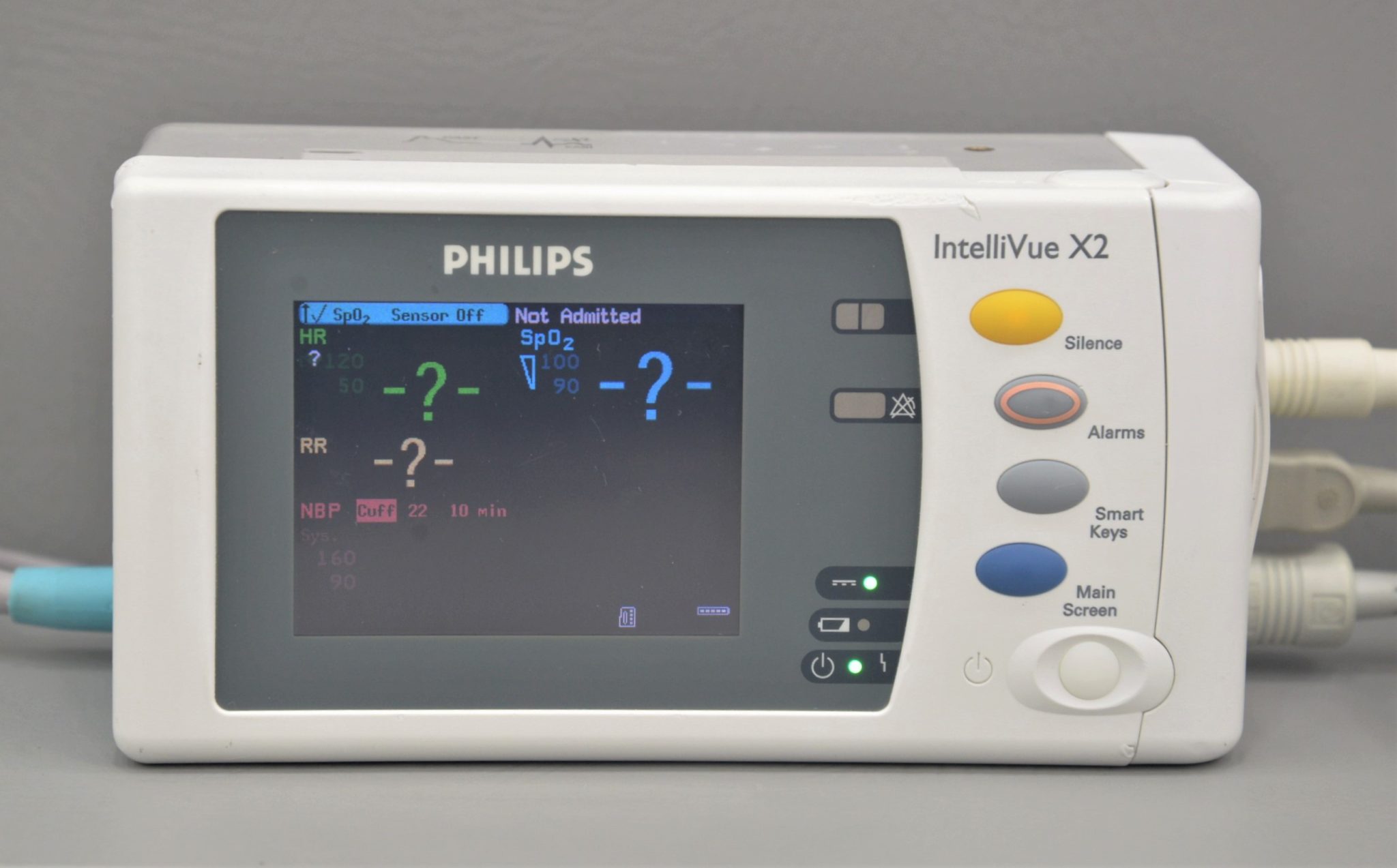 Philips IntelliVue X2 M3002A Patient Monitor 865039 E.C.G. Sp O2 Temp w
