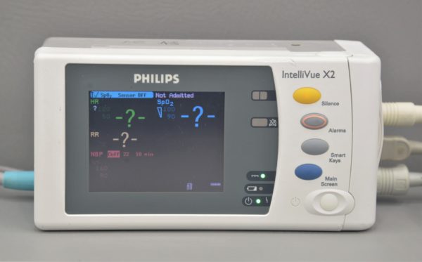 Philips IntelliVue X2 M3002A Patient Monitor 865039 E.C.G. Sp O2 Temp w/ Battery