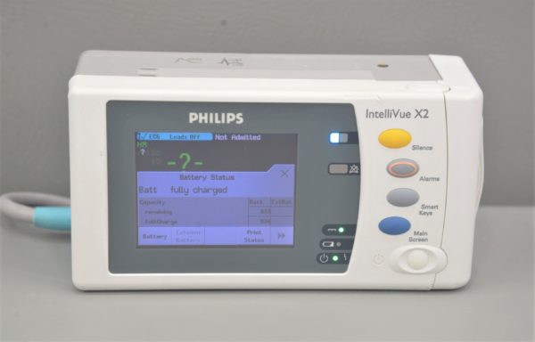 Philips IntelliVue X2 M3002A Patient Monitor 865039 E.C.G. Sp O2 Temp w/ Battery
