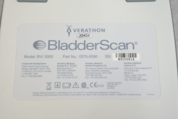 Verathon Bladder Scan BVI3000 0570-0090