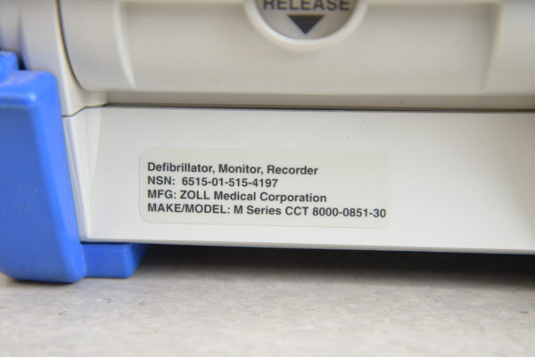 Zoll M Series CCT Biphasic 8000-0851-30 Defibrillator Monitor-Recorder ECG Masimo SpO2 CO2 12 Lead