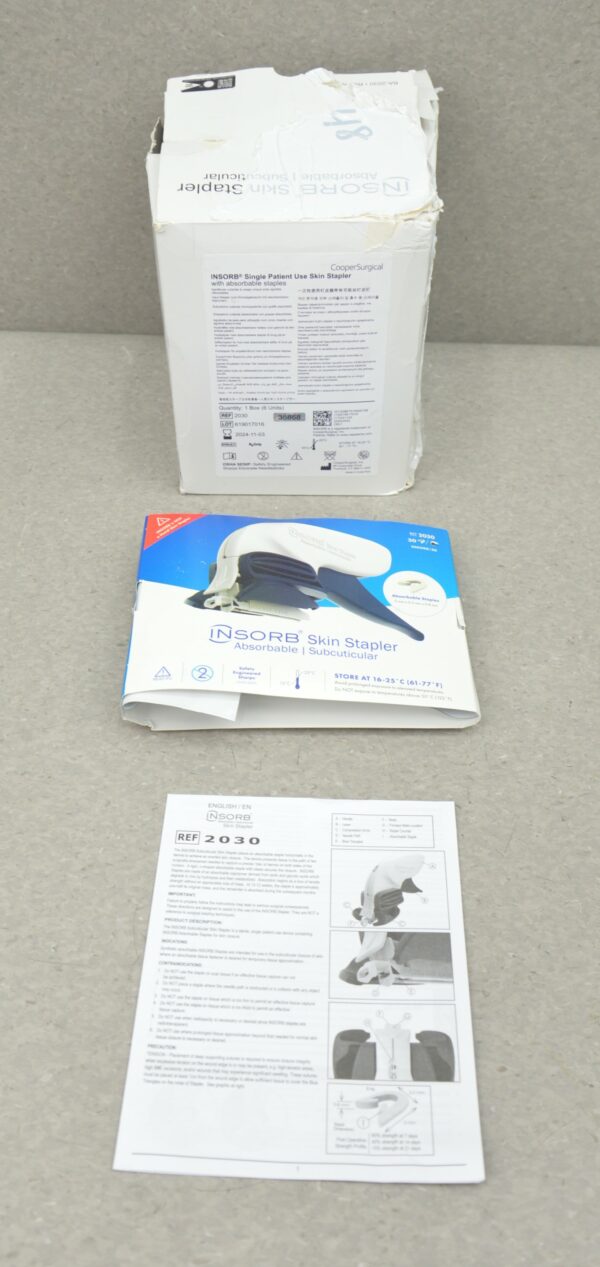 Cooper Surgical Insorb Single Patient Use Skin Stapler w/ Absorbable Staples Box