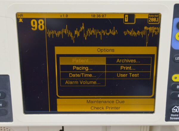 Medtronic LifePak 12 Biphasic Defibrillator, ECG, Pacing, Printing w/ LifePak 12 Power Adapter