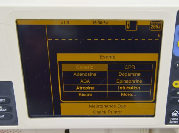Medtronic LifePak 12 Biphasic Defibrillator, ECG, Pacing, Printing w/ LifePak 12 Power Adapter