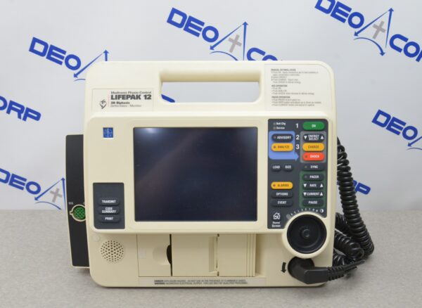 Medtronic LifePak 12 Biphasic Defibrillator, ECG, Pacing, Printing w/ LifePak 12 Power Adapter