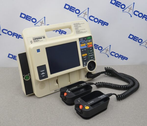 Medtronic LifePak 12 Biphasic Defibrillator, ECG, Pacing, Printing w/ LifePak 12 Power Adapter