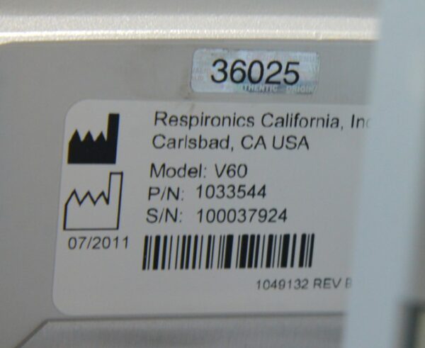 Philips Respironics V60 Ventilator System 1033544 AVAPS, C Flex, & Ramp