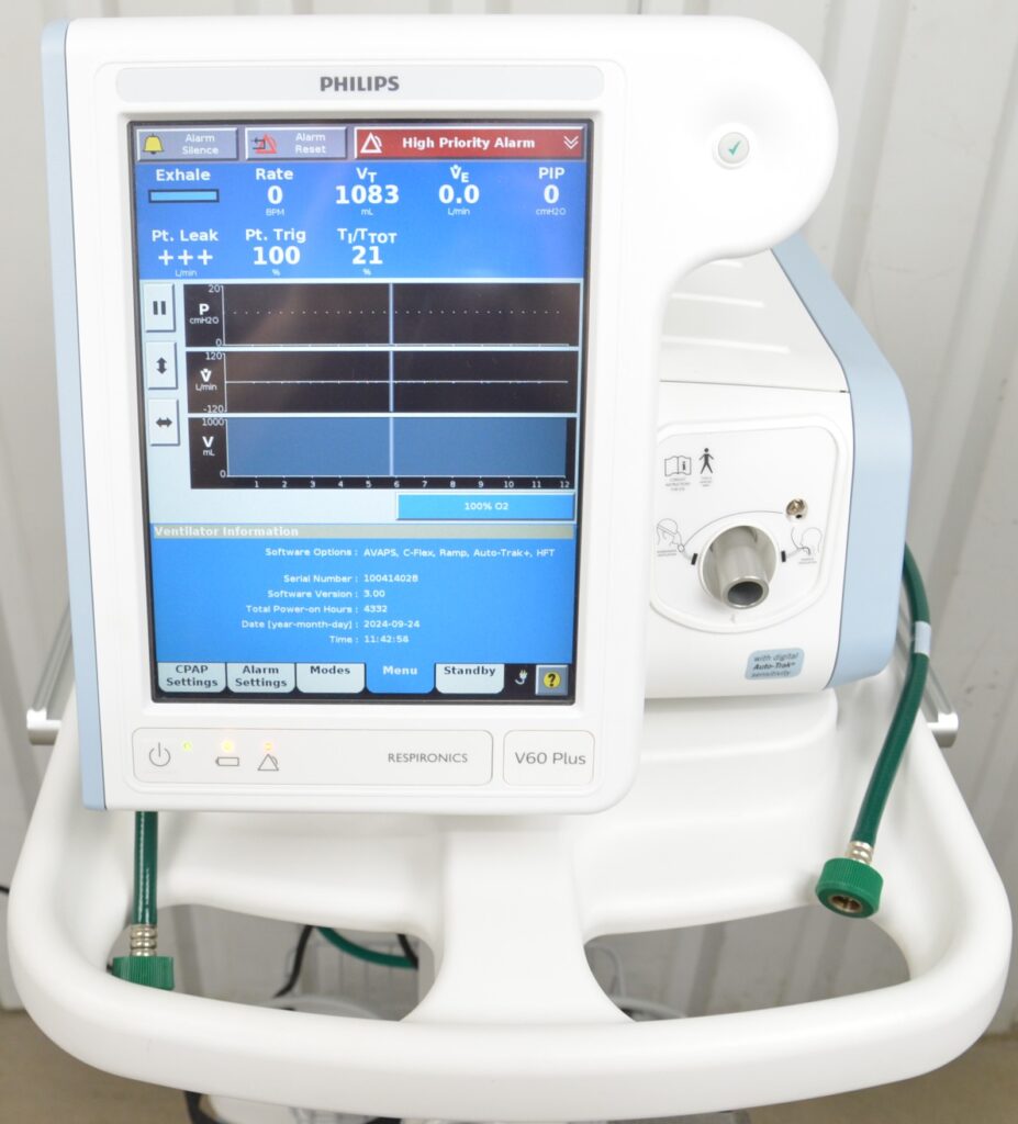 Philips Respironics V60 Plus Ventilator w/ Hudson RCI Neptune ...