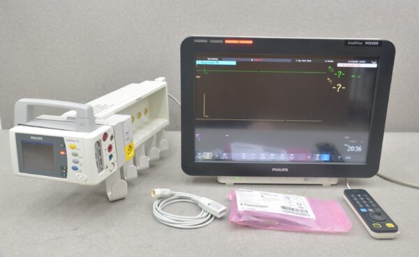 Philips IntelliVue MX800 Patient Monitor w/ IntelliVue X2 & M8048 Rack w/ Philips BIS-II Module