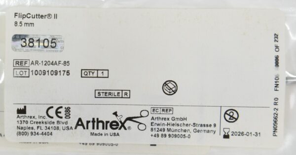 Arthrex FlipCutter II 8.5mm AR-1204AF-85