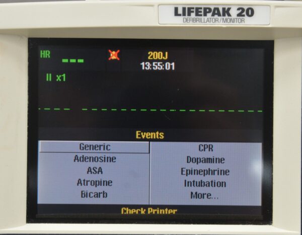 Medtronic Lifepak 20 Defibrillator Monitor 3202487-015 W/ Paddles