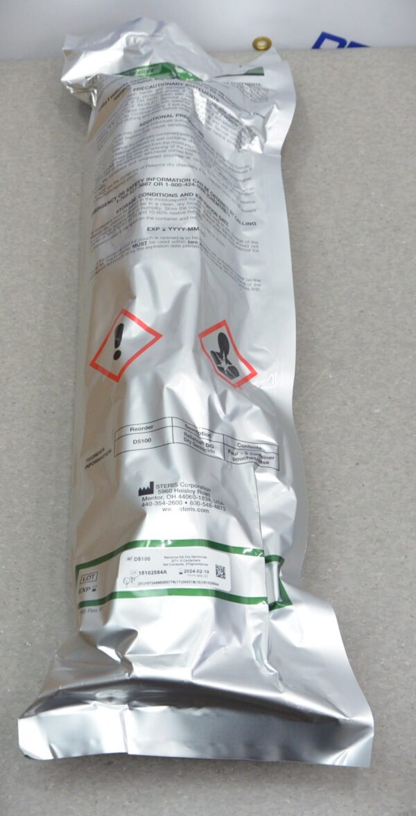 Steris Reliance GD D5100 Dry Germicide Powder EXP. 2024-02-19 Case of 20