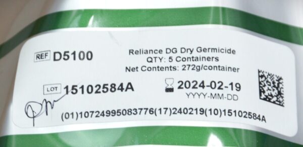 Steris Reliance GD D5100 Dry Germicide Powder EXP. 2024-02-19 Case of 20