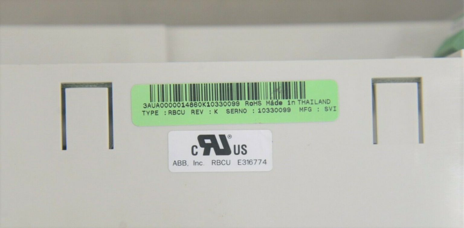 ABB RBCU Bypass Control Unit 3AUA0000014860K10330099 Rev K w/ Rev D ...