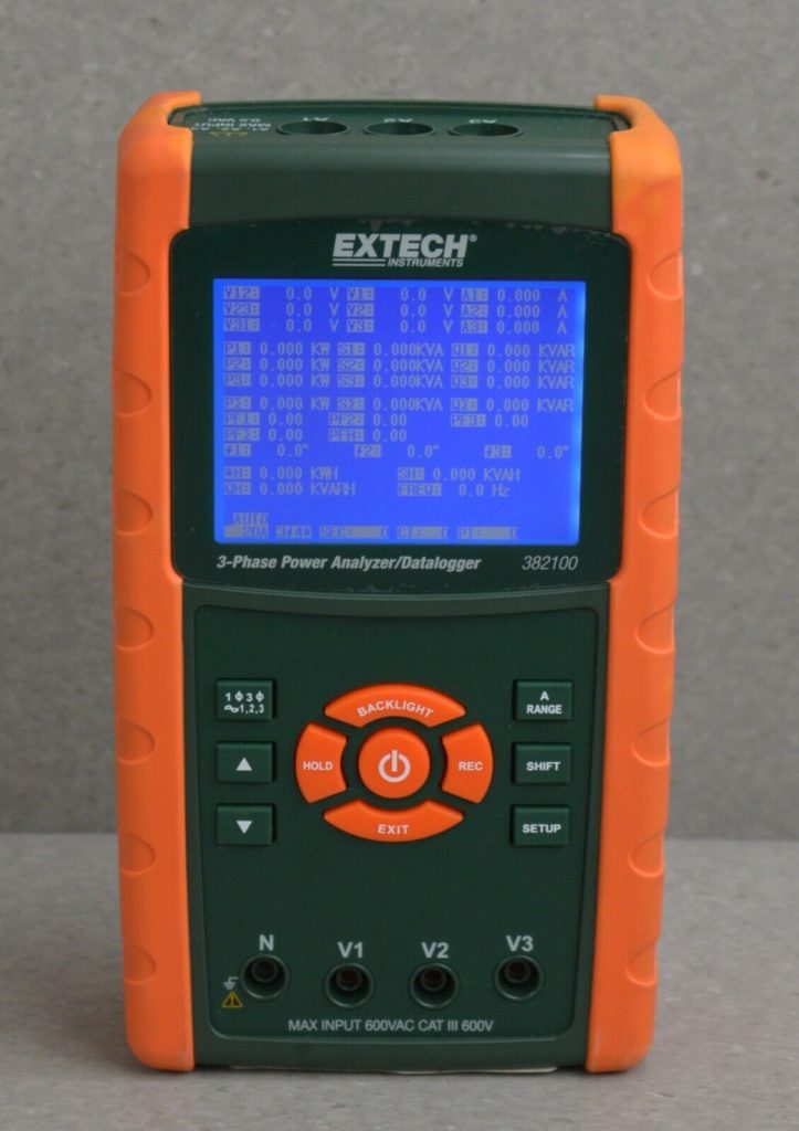Extech Instruments 382100 3-Phase Power Analyzer/Datalogger Kit – Rhino ...