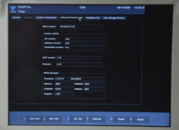 Fukuda Denshi PaoLus UF-760AG Portable Color Imaging System With Cart
