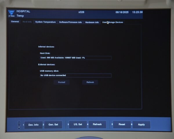 Fukuda Denshi PaoLus UF-760AG Portable Color Imaging System With Cart