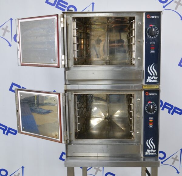 Groen HY-3E Double Stack Convection Steamer 208V 8.1KW 3 PH 1/15 HP