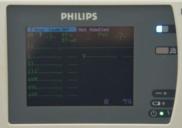 Phillips IntelliVue X2 Patient Monitor M3002A W/ Masimo SpO2, NiBP, 12-Lead ECG, & Temp