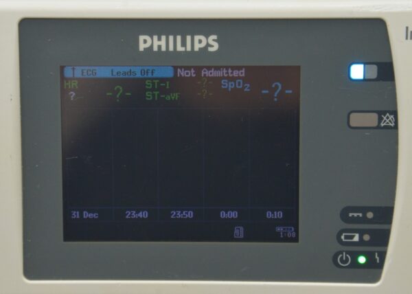 Phillips IntelliVue X2 Patient Monitor M3002A W/ Masimo SpO2, NiBP, 12-Lead ECG, & Temp