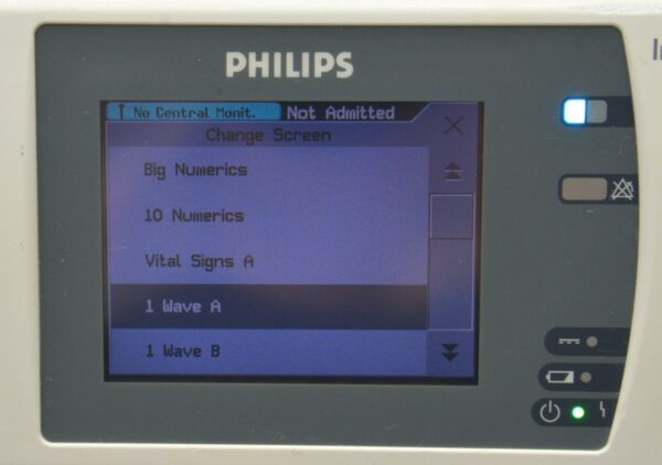 Phillips IntelliVue X2 Patient Monitor M3002A W/ Masimo SpO2, NiBP, 12-Lead ECG, & Temp