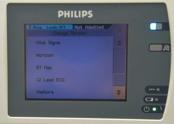 Phillips IntelliVue X2 Patient Monitor M3002A W/ Masimo SpO2, NiBP, 12-Lead ECG, & Temp