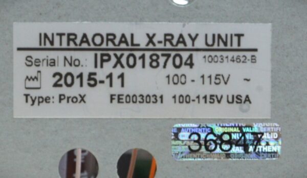 Planmeca ProX Dental Intraoral Radiography X-Ray Unit