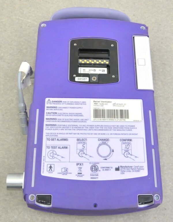 Vyaire Carefusion Revel Transport w/ Power Adapter & 2 batteries