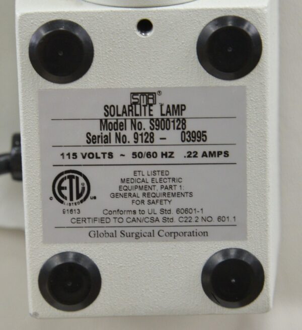 Global Surgical S280000 MaxiSelect Powered Exam Chair W/ Solarlite Lamp
