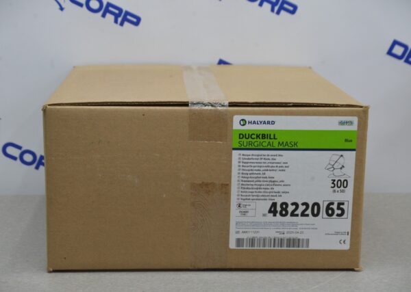 Halyard Duckbill Surgical Masks Blue 48220 EXP. 2025-04-20 Case of 6 x 50 300PCS