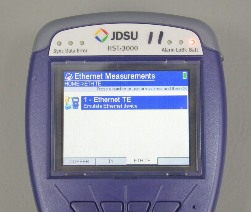 JDSU HST3000 Network & Cable TDR Tester w/ HST3000 SIM T1/CU Module & Battery Rhino Trade LLC