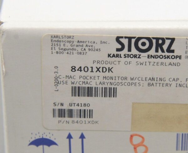 Karl Storz 8401XDK C-MAC Laryngoscope Pocket Monitor w New 8401XDL Charging Unit