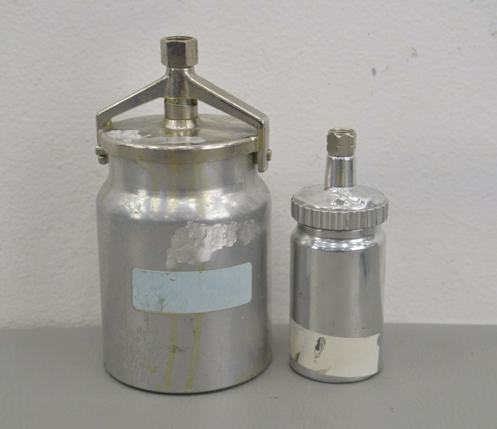 Lot of 2 DeVilbiss GTI21313 Fluid Tip w/ DeVilbiss & SATA Paint Cup w