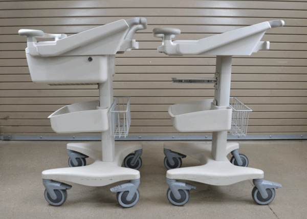 Lot of 2 Philips PageWriter TC50 / TC70 Ergo Mobile Trolley Cart
