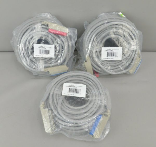 New lot of 3 Allen Tel 25-3-PC-100-GY 100 ft. Plug In Connector Cable
