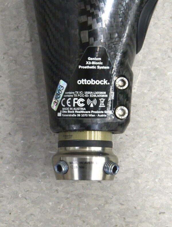 Ottobock Genium X3 3B5-X3 MicroProcessor Knee Bionic Prosthetic w/2R19 Adaptor