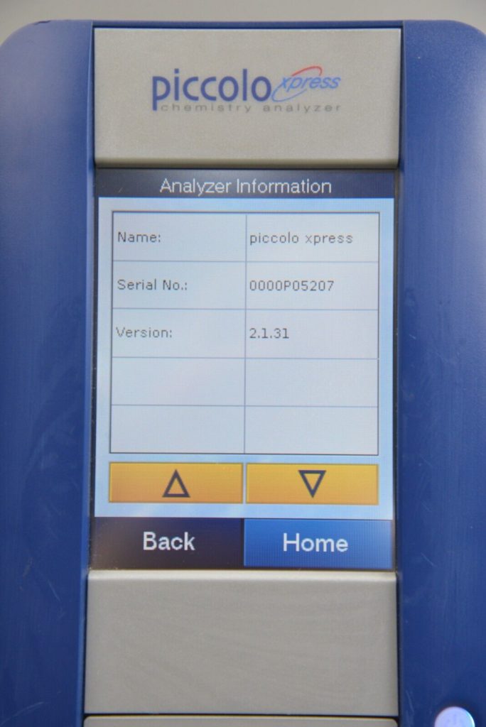 Abaxis Piccolo Xpress 11001000 Chemistry Analyzer & Power supply