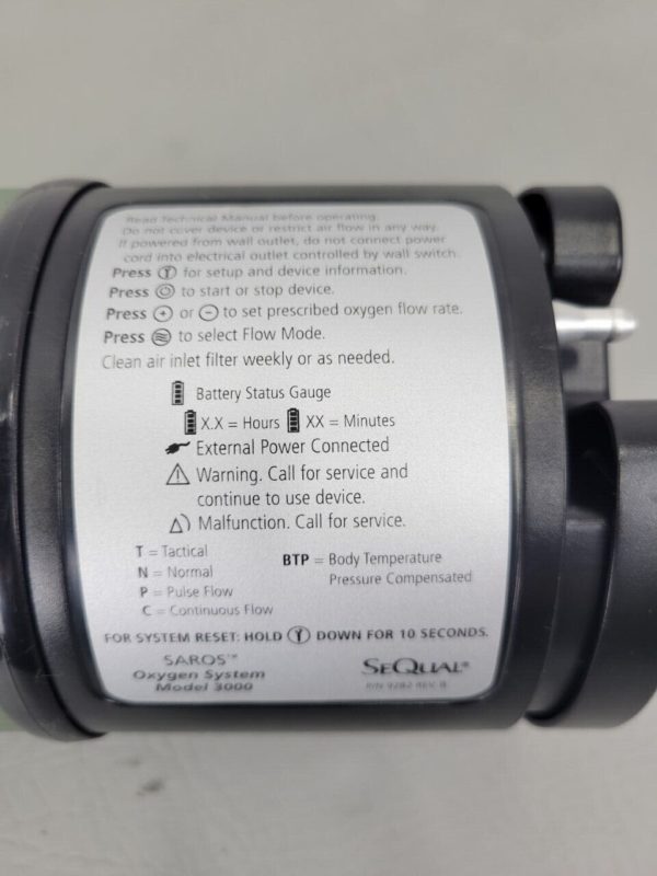 CAIRE SeQual 3000 SAROS Oxygen System Military Field Portable Rhino