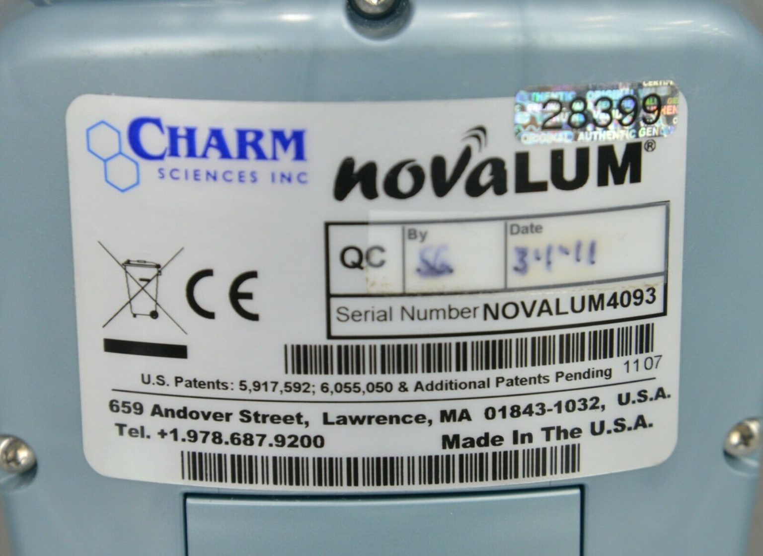 Charm Sciences NovaLUM Pocket Swab Luminometer Detection System Rhino