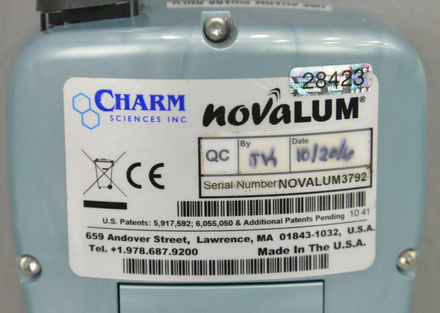Charm Sciences NovaLUM Pocket Swab Luminometer Detection System Rhino