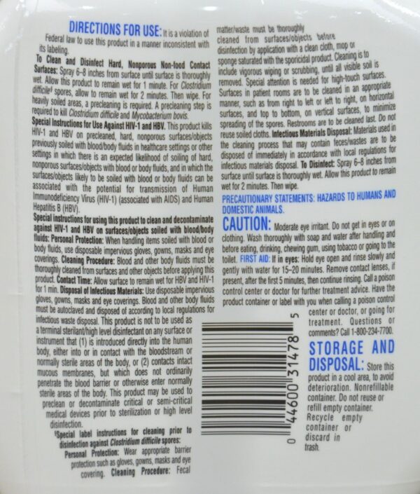 Clorox Healthcare Fuzion Cleaner Disinfectant 31478 32 Oz. 9 Count