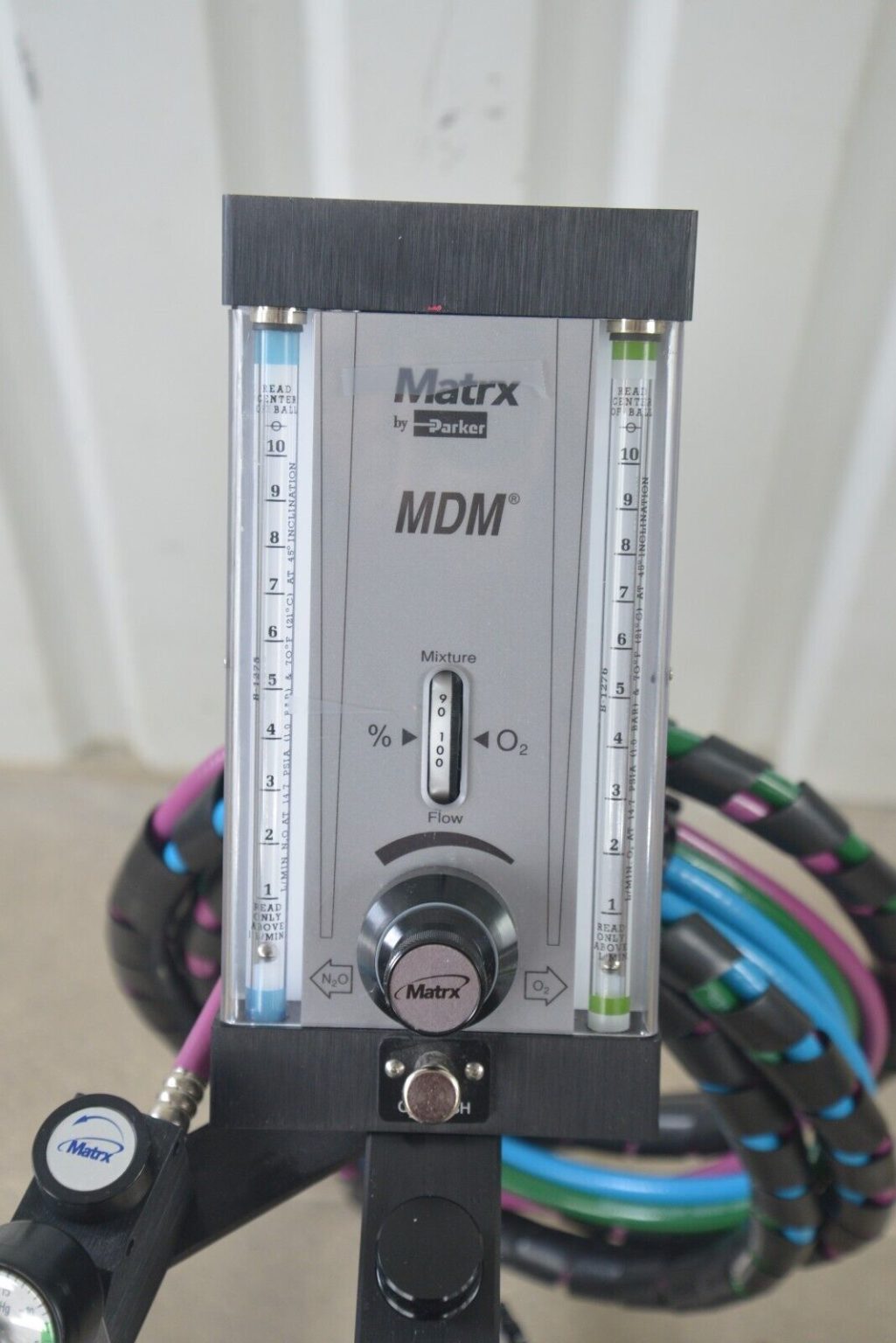 Matrx MDM Dental Nitrous N20 Oxide Flowmeter 94500150 with Hoses