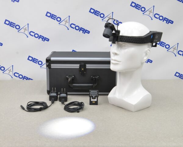 MedLED Chrome Pro MC7 Surgical Headlight W/ 2 Batteries