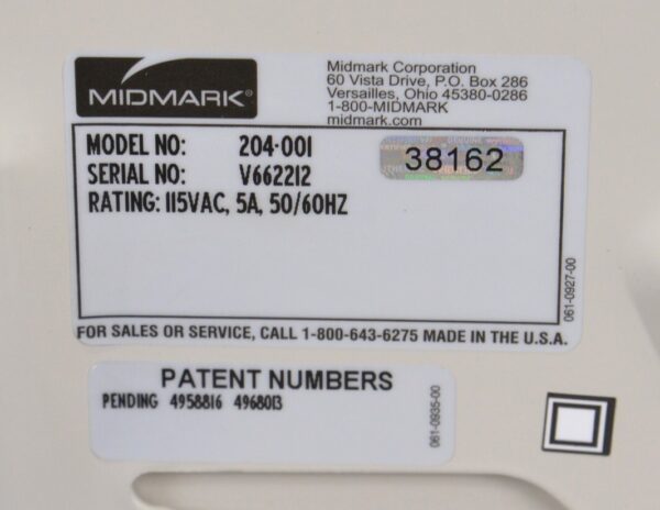 Midmark 204-001 Barrier Free Manual Examination Table