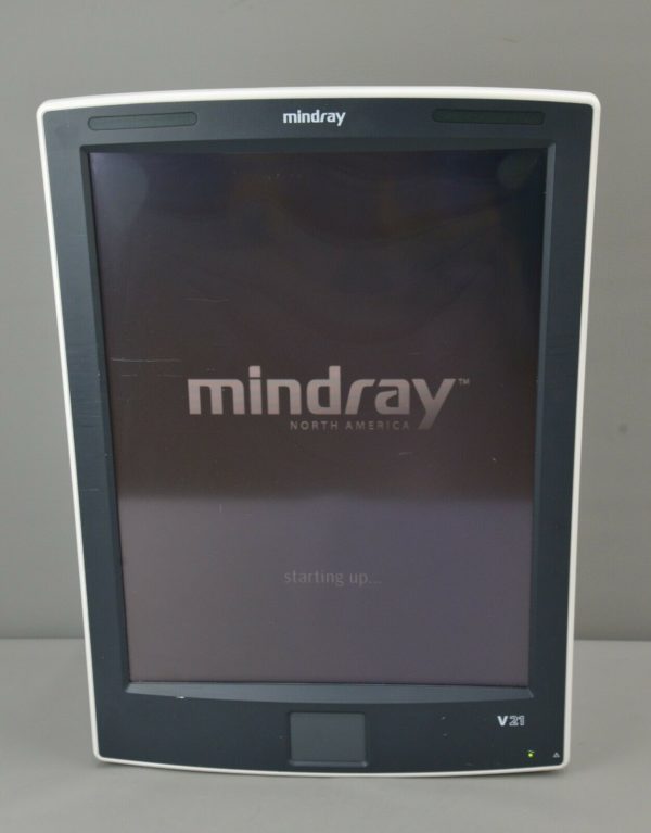 Mindray V21 Monitor REF 0998-00-1800-201 w/ V-Dock & Co2 IBP Recorder Modules.