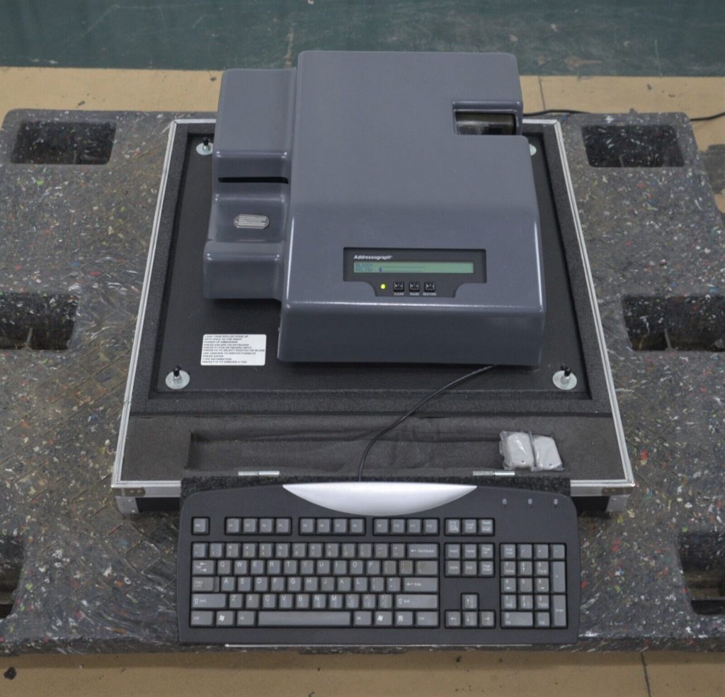 NewBold 320 Addressograph Electric Dog Tag Embosser V1.35 w Tags