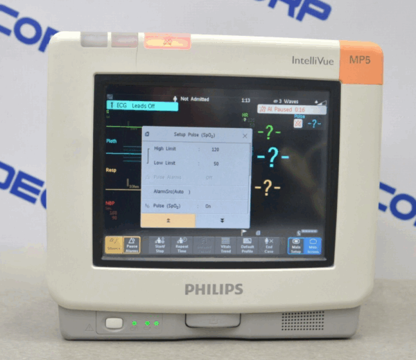 Philips IntelliVue MP5 865024 Patient Monitor W/ Mosimo, 12-Lead, NiBP, & Temp