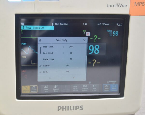 Philips IntelliVue MP5 865024 Patient Monitor W/ Mosimo, 12-Lead, NiBP, & Temp