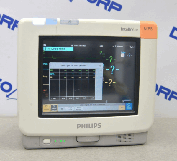 Philips IntelliVue MP5 865024 Patient Monitor W/ Mosimo, 12-Lead, NiBP, & Temp